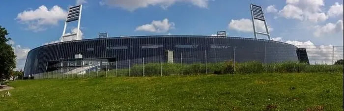 Framed Print : Bremen, Germany - August 22th 2023 Panoramic photo of the Weserstadion in summer Framed Print : Bremen, Germany - August 22th 2023 Panoramic photo of the Weserstadion in summer