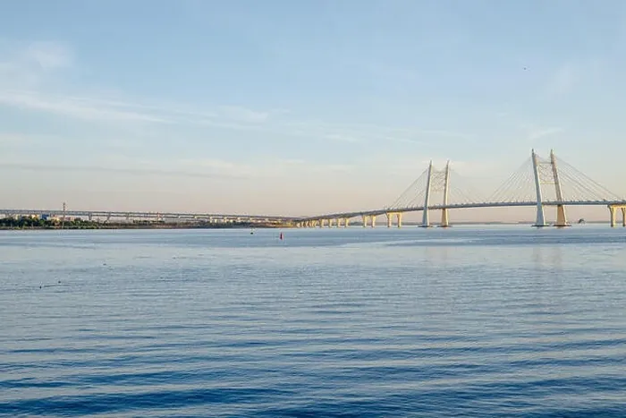 Framed Print : The bridge in St. Petersburg. Beautiful view of the Gulf of Finland Framed Print : The bridge in St. Petersburg. Beautiful view of the Gulf of Finland
