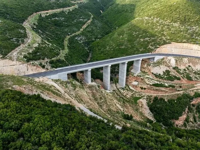 Framed Print : A bridge on Vlora bypass road in southern Albania Framed Print : A bridge on Vlora bypass road in southern Albania