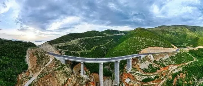 Framed Print : A bridge on Vlora bypass road in southern Albania Framed Print : A bridge on Vlora bypass road in southern Albania