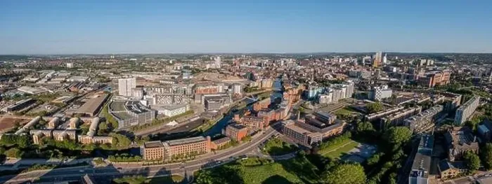 Framed Print : Bridgewater place and an Aerial view of Leeds City Centre from the south looking back to the train station and offices Framed Print : Bridgewater place and an Aerial view of Leeds City Centre from the south looking back to the train station and offices