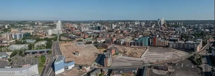 Framed Print : Bridgewater place and an Aerial view of Leeds City Centre from the south looking back to the train station and offices Framed Print : Bridgewater place and an Aerial view of Leeds City Centre from the south looking back to the train station and offices