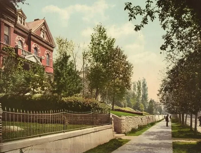 Framed Print : Brigham Street, Salt Lake City, Utah 1900 Framed Print : Brigham Street, Salt Lake City, Utah 1900
