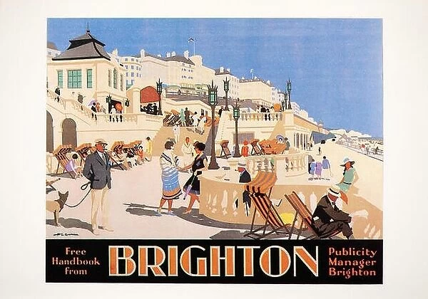 Brighton vintage travel postcard