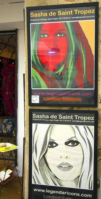 Framed Print : Brigitte Bardot images for sale in St Tropez, France Framed Print : Brigitte Bardot images for sale in St Tropez, France