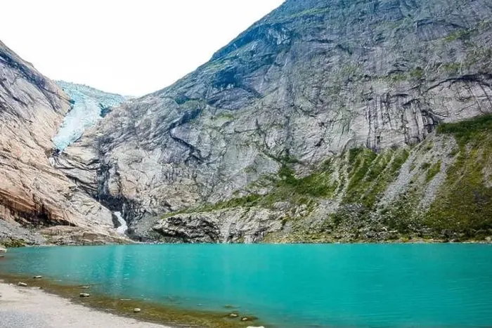 Framed Print : Briksdalsbreen is a glacier arm of Jostedalsbreen, and a lake, Briksdalsbre, Norway Framed Print : Briksdalsbreen is a glacier arm of Jostedalsbreen, and a lake, Briksdalsbre, Norway