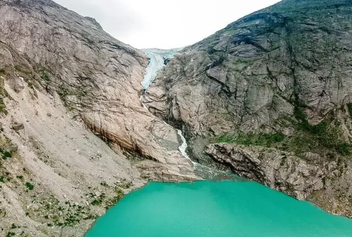 Framed Print : Briksdalsbreen is a glacier arm of Jostedalsbreen, and a lake, Briksdalsbre, Norway Framed Print : Briksdalsbreen is a glacier arm of Jostedalsbreen, and a lake, Briksdalsbre, Norway