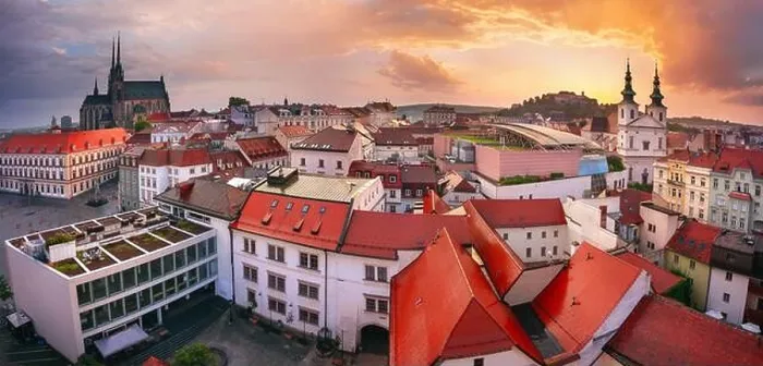 Framed Print : Brno, Czech Republic. Aerial cityscape image of Brno, second largest city in Czech Republic with the Cathedral of St. Peter and Paul at summer sunset Framed Print : Brno, Czech Republic. Aerial cityscape image of Brno, second largest city in Czech Republic with the Cathedral of St. Peter and Paul at summer sunset