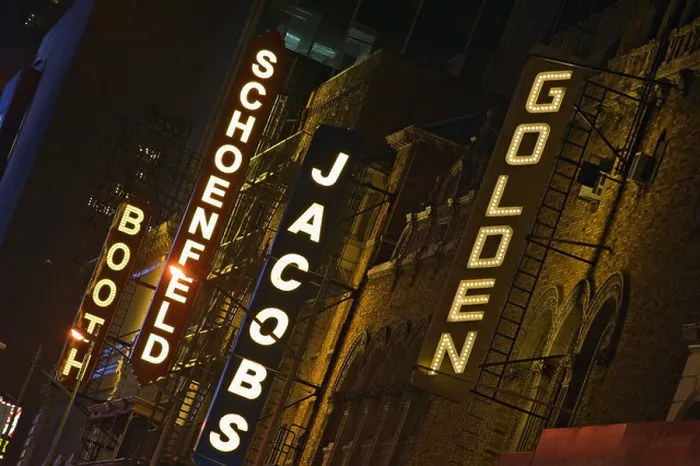 Framed Print : Broadway theater signs (Booth, Schoenfeld, Jacobs, Golden), West 45th Street, New York, NY, US Framed Print : Broadway theater signs (Booth, Schoenfeld, Jacobs, Golden), West 45th Street, New York, NY, US