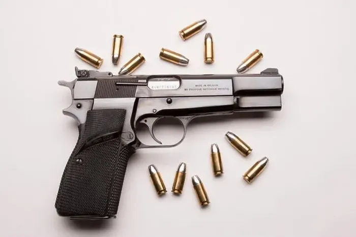 Framed Print : Browning Hi-Power 9mm Pistol Framed Print : Browning Hi-Power 9mm Pistol