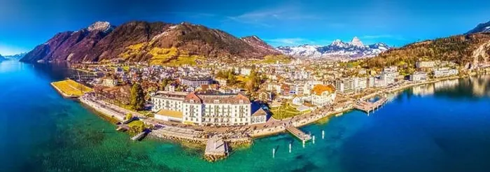 Framed Print : Brunnen old town with Grosse und kleine Mythen, Canton Schwyz, Switzerland, Europe Framed Print : Brunnen old town with Grosse und kleine Mythen, Canton Schwyz, Switzerland, Europe