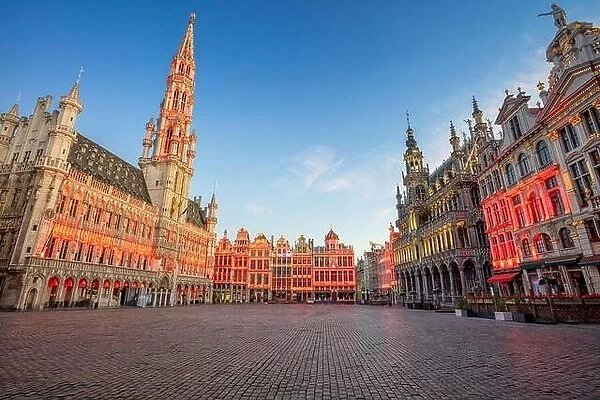 Brussels, Belgium. Cityscape image of Brussels with Grand Place at sunrise
