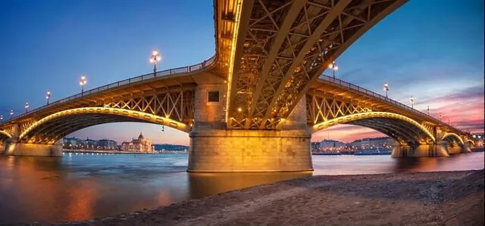 Framed Print : Budapest, Hungary. Panoramic cityscape image of Budapest with Margaret Bridge and Hungarian Parliament Building during beautiful sunset Framed Print : Budapest, Hungary. Panoramic cityscape image of Budapest with Margaret Bridge and Hungarian Parliament Building during beautiful sunset