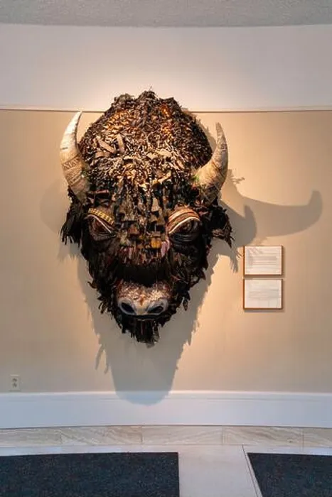 Framed Print : Buffalo sculpture on a wall, by Holly Hughes; New Mexico State Capitol Building, Santa Fe, New Mexico, USA Framed Print : Buffalo sculpture on a wall, by Holly Hughes; New Mexico State Capitol Building, Santa Fe, New Mexico, USA