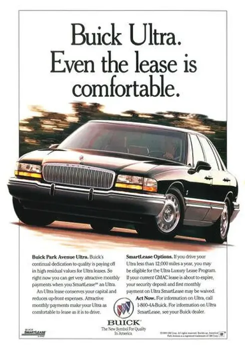 Framed Print : Buick Park Avenue Ultra advert in a magazine 1993 Framed Print : Buick Park Avenue Ultra advert in a magazine 1993