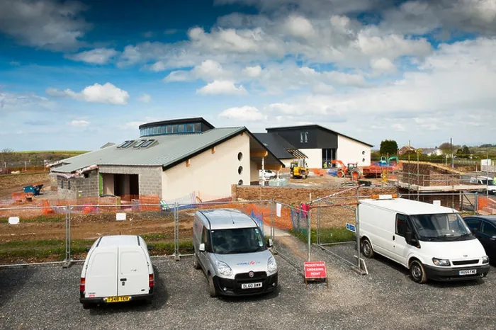 Framed Print : Building the new Ysgol T Llew Jones, Brynhoffnant, Ceredigion Wales UK Framed Print : Building the new Ysgol T Llew Jones, Brynhoffnant, Ceredigion Wales UK