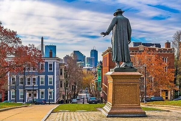 Bunker Hill, Boston, Massachusetts, USA during autumn season