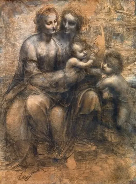 Framed Print : The Burlington House Cartoon by Leonardo da Vinci (1452–1519) Framed Print : The Burlington House Cartoon by Leonardo da Vinci (1452–1519)