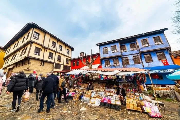 Framed Print : BURSA, TURKEY - MARCH 6, 2022: Cumalikizik Village in Bursa Framed Print : BURSA, TURKEY - MARCH 6, 2022: Cumalikizik Village in Bursa