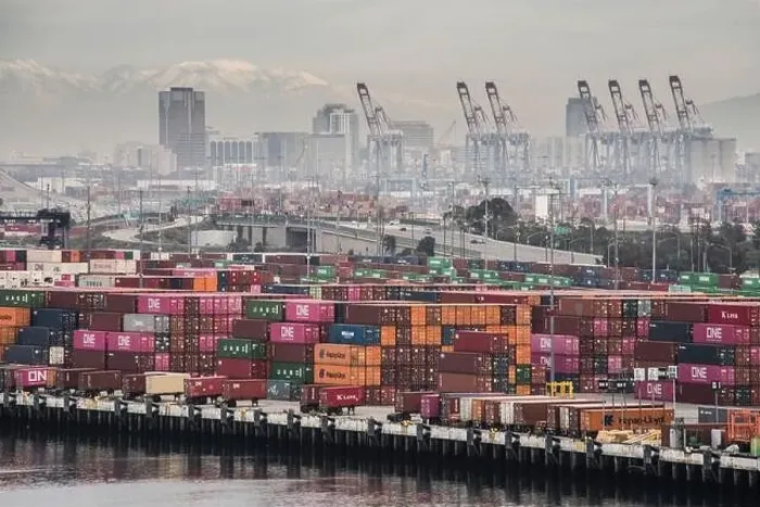 Framed Print : The busiest container port in North America Framed Print : The busiest container port in North America