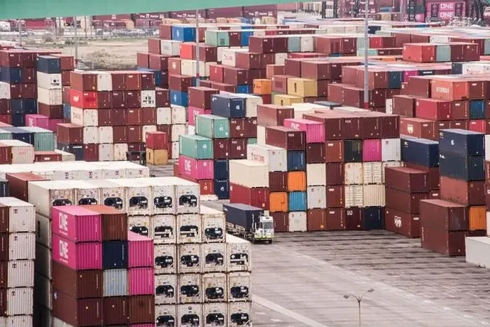Framed Print : The busiest container port in North America Framed Print : The busiest container port in North America