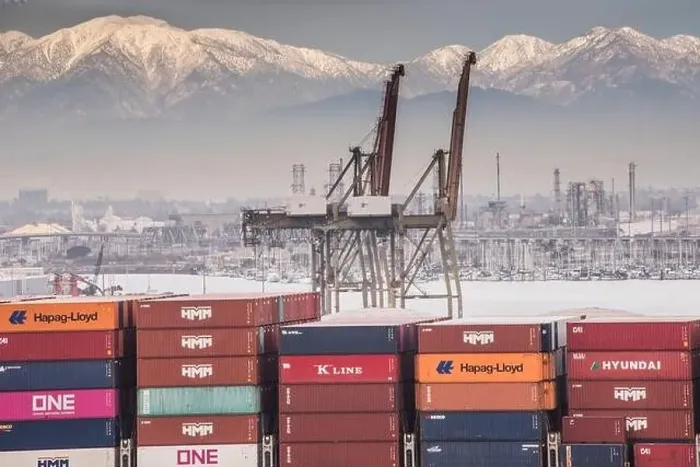 Framed Print : The busiest container port in North America Framed Print : The busiest container port in North America