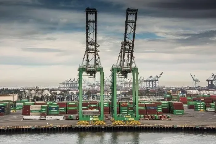 Framed Print : The busiest container port in North America Framed Print : The busiest container port in North America