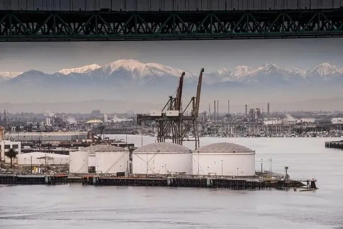 Framed Print : The busiest container port in North America Framed Print : The busiest container port in North America