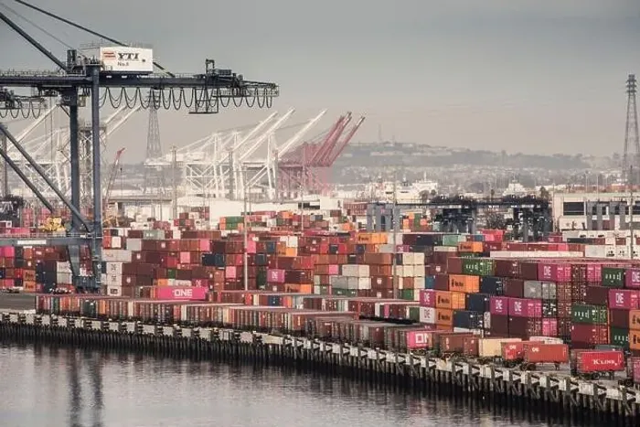 Framed Print : The busiest container port in North America Framed Print : The busiest container port in North America