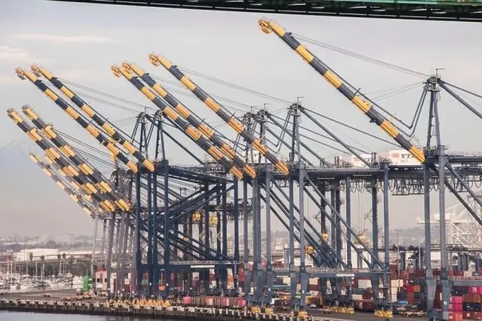 Framed Print : The busiest container port in North America Framed Print : The busiest container port in North America