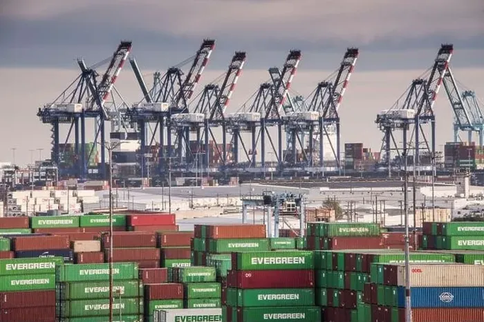 Framed Print : The busiest container port in North America Framed Print : The busiest container port in North America