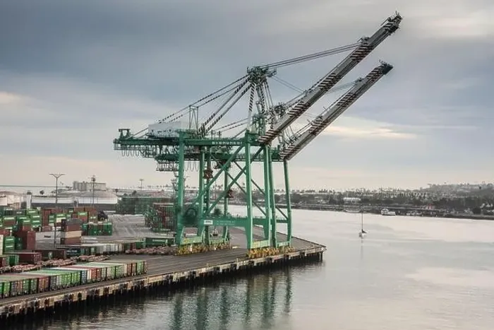 Framed Print : The busiest container port in North America Framed Print : The busiest container port in North America