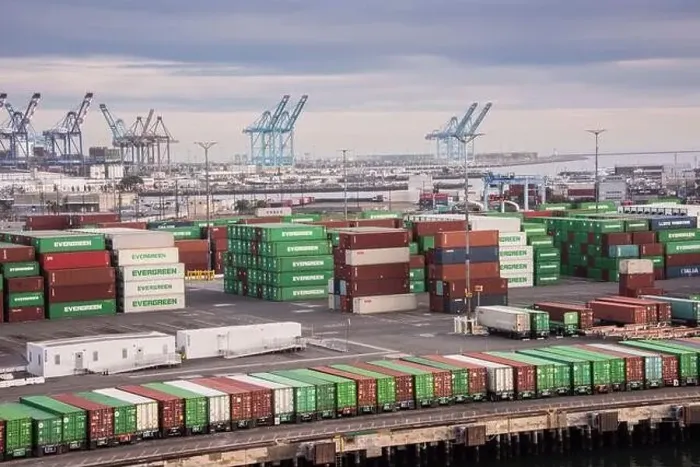 Framed Print : The busiest container port in North America Framed Print : The busiest container port in North America