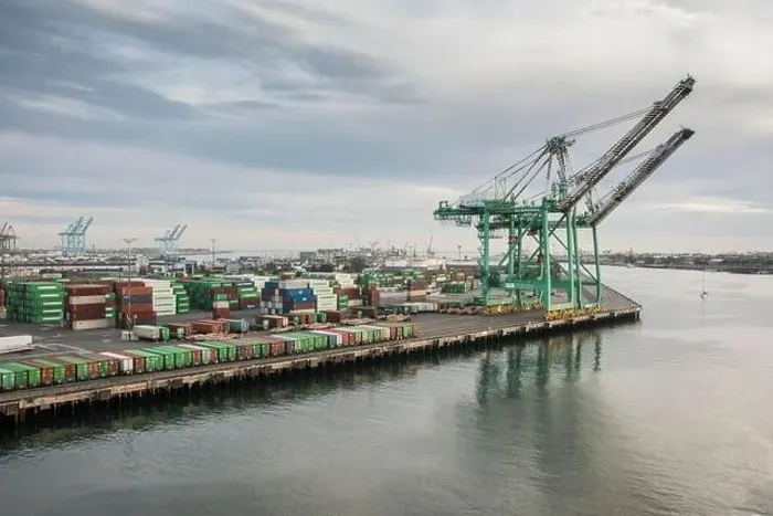 Framed Print : The busiest container port in North America Framed Print : The busiest container port in North America