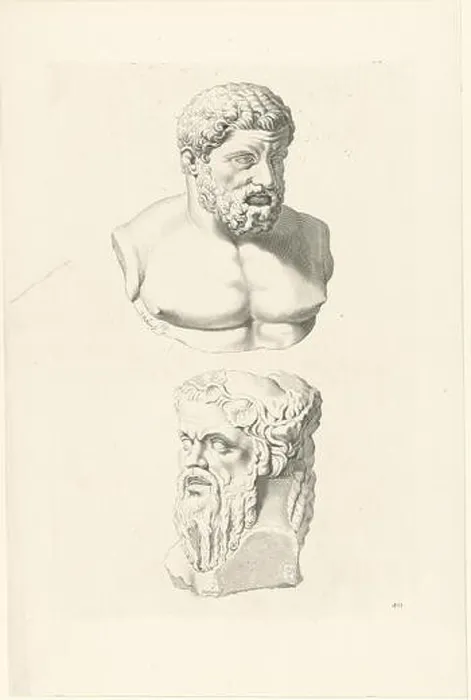 Framed Print : Bustes of Hercules and a Sater