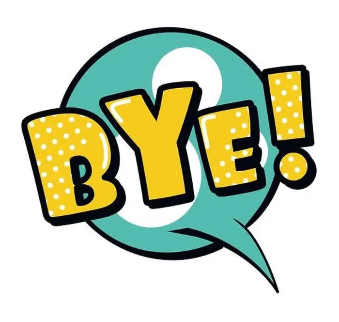 Framed Print : Bye! speech bubble in retro style. Vector illustration isolated on white background Framed Print : Bye! speech bubble in retro style. Vector illustration isolated on white background