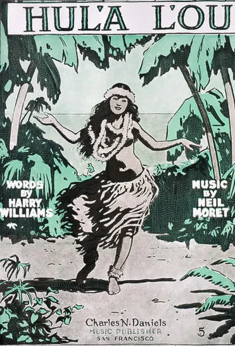 Framed Print : C.1915, Sheet Music Of Hula Lou, Drawing Of Female Walking In Hula Outfit, Arms Outstreched To The Side Framed Print : C.1915, Sheet Music Of Hula Lou, Drawing Of Female Walking In Hula Outfit, Arms Outstreched To The Side