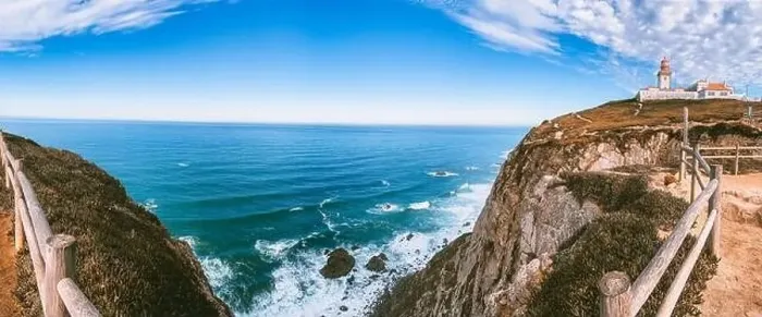 Framed Print : Cabo da Roca or Cape Roca is a cape which forms the westernmost point of the Sintra Mountain Range, of mainland Portugal Framed Print : Cabo da Roca or Cape Roca is a cape which forms the westernmost point of the Sintra Mountain Range, of mainland Portugal
