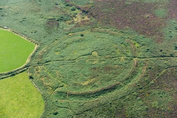Framed Print : Caer Bran Iron Age multivallate hillfort earthwork, near Sancreed, Cornwall, 2016 Framed Print : Caer Bran Iron Age multivallate hillfort earthwork, near Sancreed, Cornwall, 2016