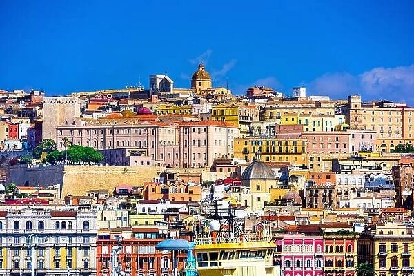 Cagliari, Sardinia, Italy old town skyline