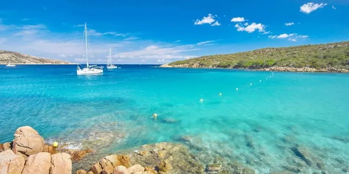 Framed Print : Cala Portese Beach, Caprera Island, Sardinia, Italy Framed Print : Cala Portese Beach, Caprera Island, Sardinia, Italy