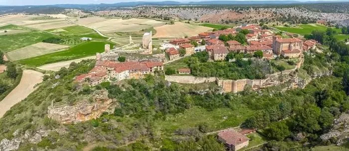 Framed Print : Calatanazor province of Soria, panoramic aerial view of the town of medieval origin in Spain Framed Print : Calatanazor province of Soria, panoramic aerial view of the town of medieval origin in Spain