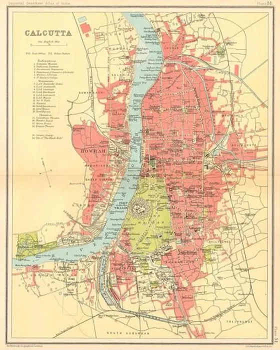 Framed Print : Calcutta / Kolkata town city plan. Fort William. British India 1931 old map Framed Print : Calcutta / Kolkata town city plan. Fort William. British India 1931 old map
