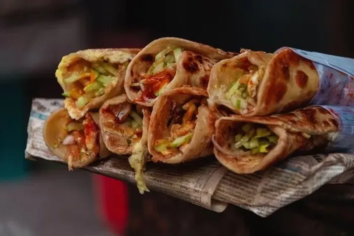 Framed Print : Calcutta-style egg roll is a popular snack Framed Print : Calcutta-style egg roll is a popular snack