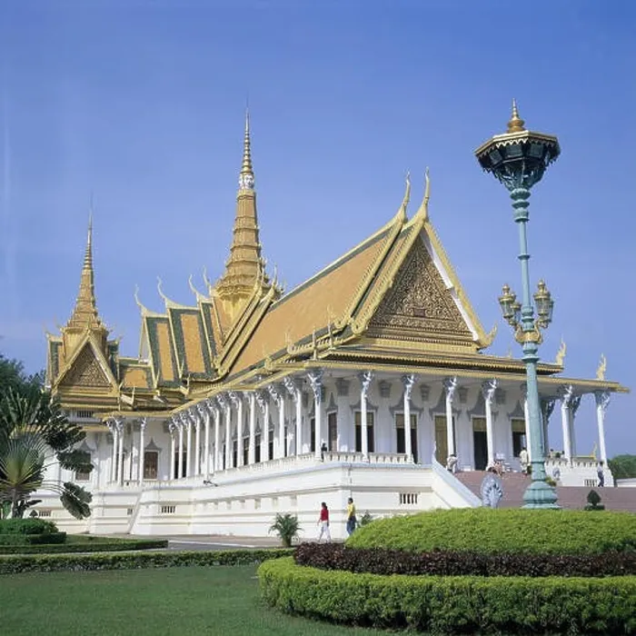 Framed Print : Cambodia, Phnom Penh, king's palace, park, South-East Asia, capital, palace, palace complex, temple, building, structure, architectural style