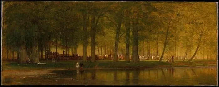 Framed Print : The Camp Meeting 1874 Worthington Whittredge Originating in Kentucky in 1799, camp meetings were outdoor social Framed Print : The Camp Meeting 1874 Worthington Whittredge Originating in Kentucky in 1799, camp meetings were outdoor social