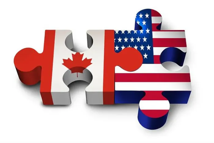 Framed Print : Canada US Unity and national cooperation as Canadian