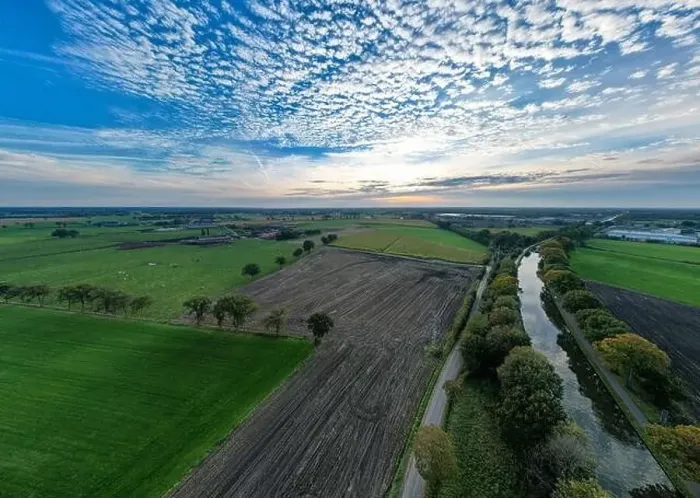 Framed Print : canal Dessel Schoten panoramic aerial photo in Rijkevorsel Framed Print : canal Dessel Schoten panoramic aerial photo in Rijkevorsel