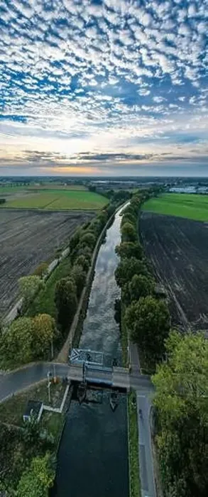 Framed Print : canal Dessel Schoten panoramic aerial photo in Rijkevorsel Framed Print : canal Dessel Schoten panoramic aerial photo in Rijkevorsel