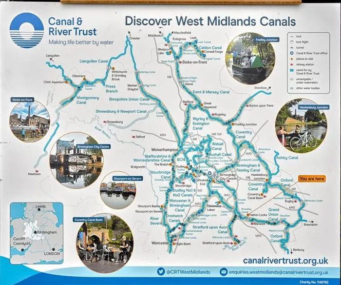 Framed Print : Canal map UK chart and waterway navigation routes for West Midlands canals at Hatton Locks Warwickshire England Framed Print : Canal map UK chart and waterway navigation routes for West Midlands canals at Hatton Locks Warwickshire England